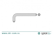 Ключ шестигранный Г-образный DIN 6911